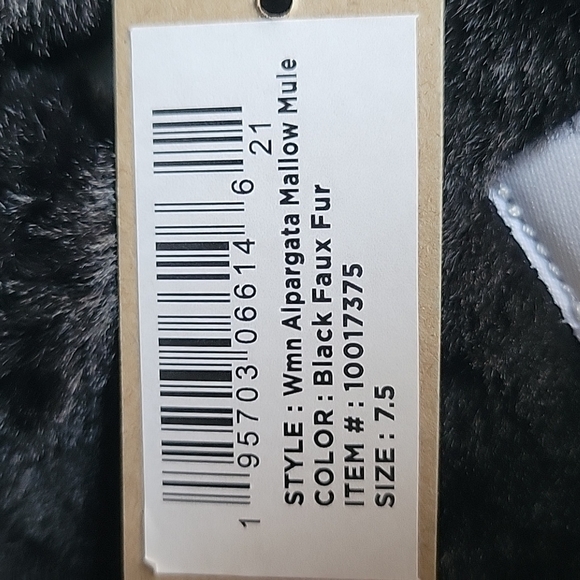 Toms Alpargata Mallow Mule - Black Faux Fur - Picture 7 of 8